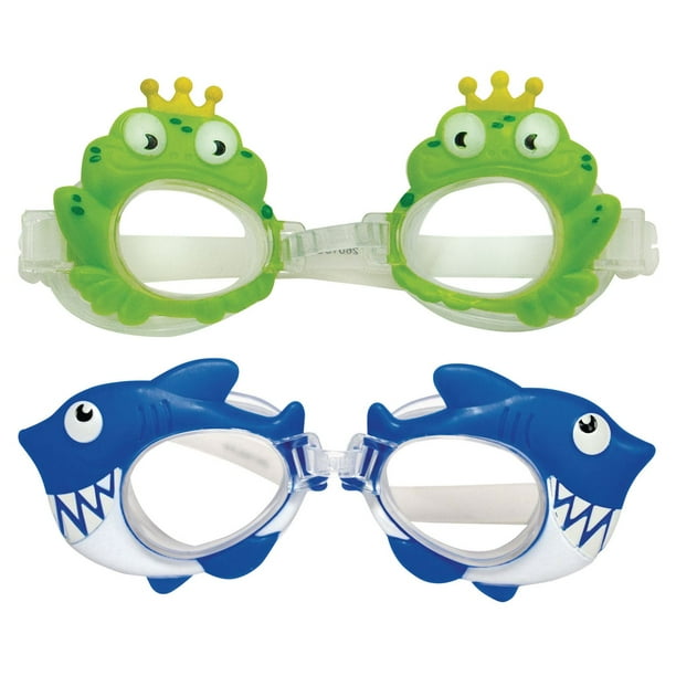 Paquet de 2 lunettes de natation à motif animalier pour enfants de DolfinoMD