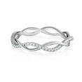 thumbnail image 1 of Luxury Designs Sterling Silver Cubic Zirconia Open Braid Ring, 1 of 2