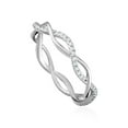 thumbnail image 2 of Luxury Designs Sterling Silver Cubic Zirconia Open Braid Ring, 2 of 2