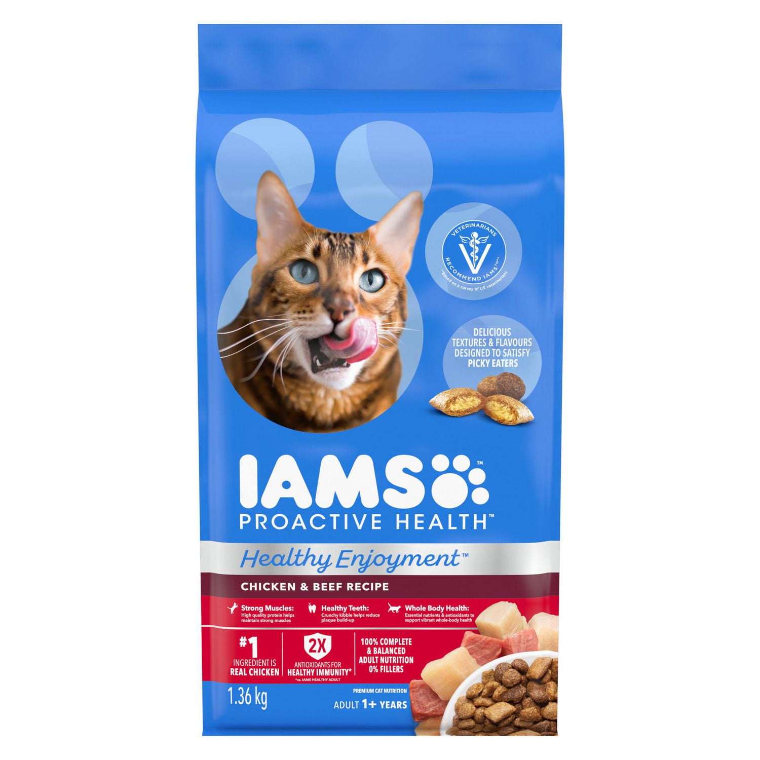 IAMS Proactive Health Dry Cat Food Adult Indoor Weight Hairball Care