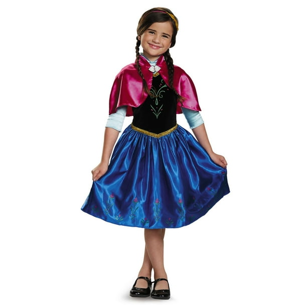 Costume classique d'Anna de La Reine des neiges de Disney par Disguise pour filles