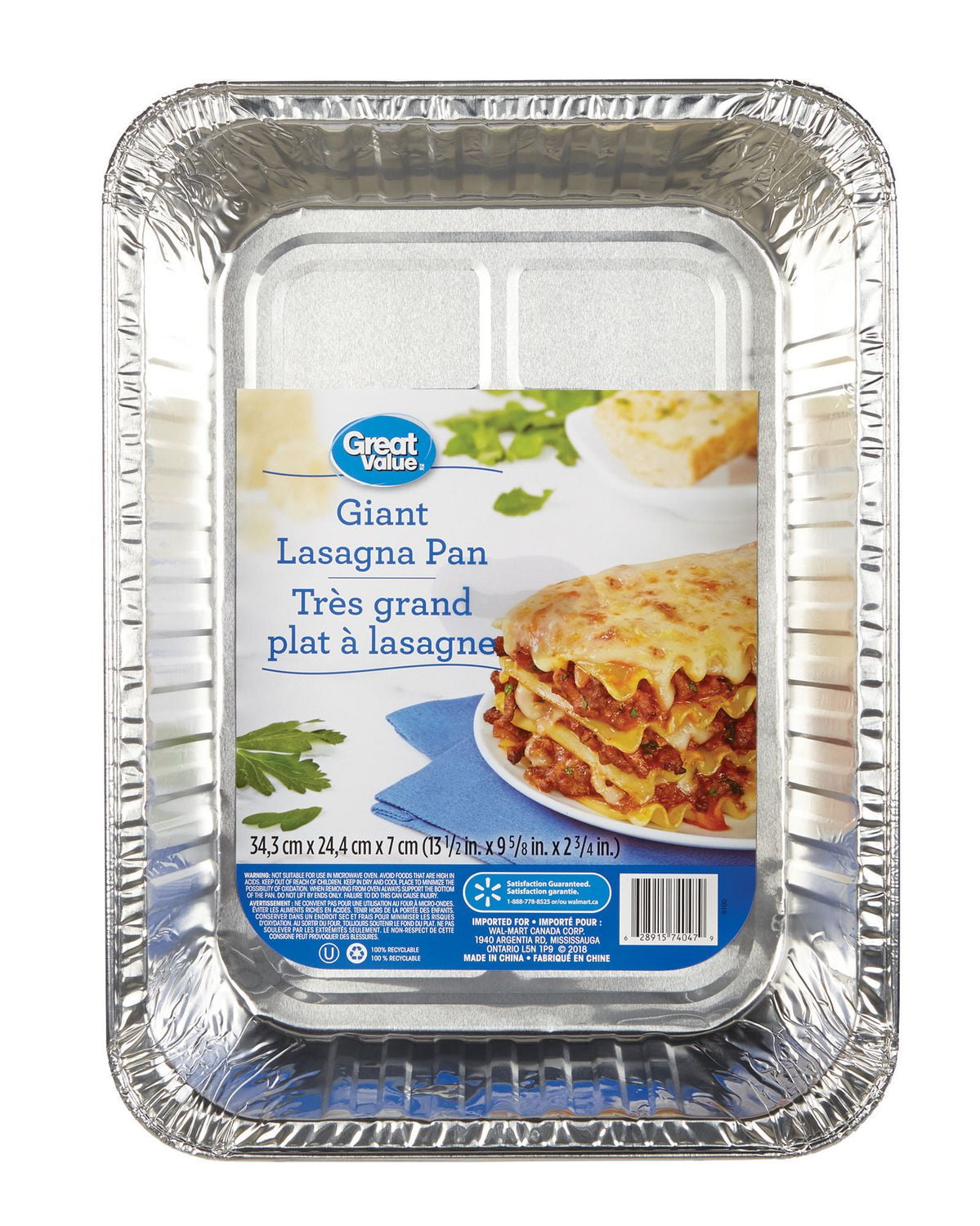 Great Value Giant Lasagna Pan Walmart Canada