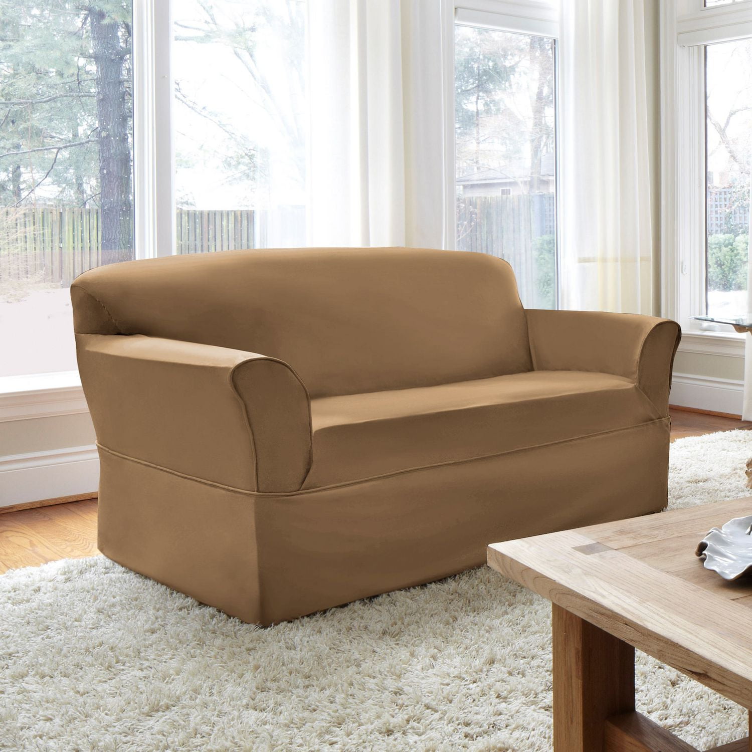 Sure Fit Dorchester NonStretch Wrap Style Loveseat Slipcover Walmart