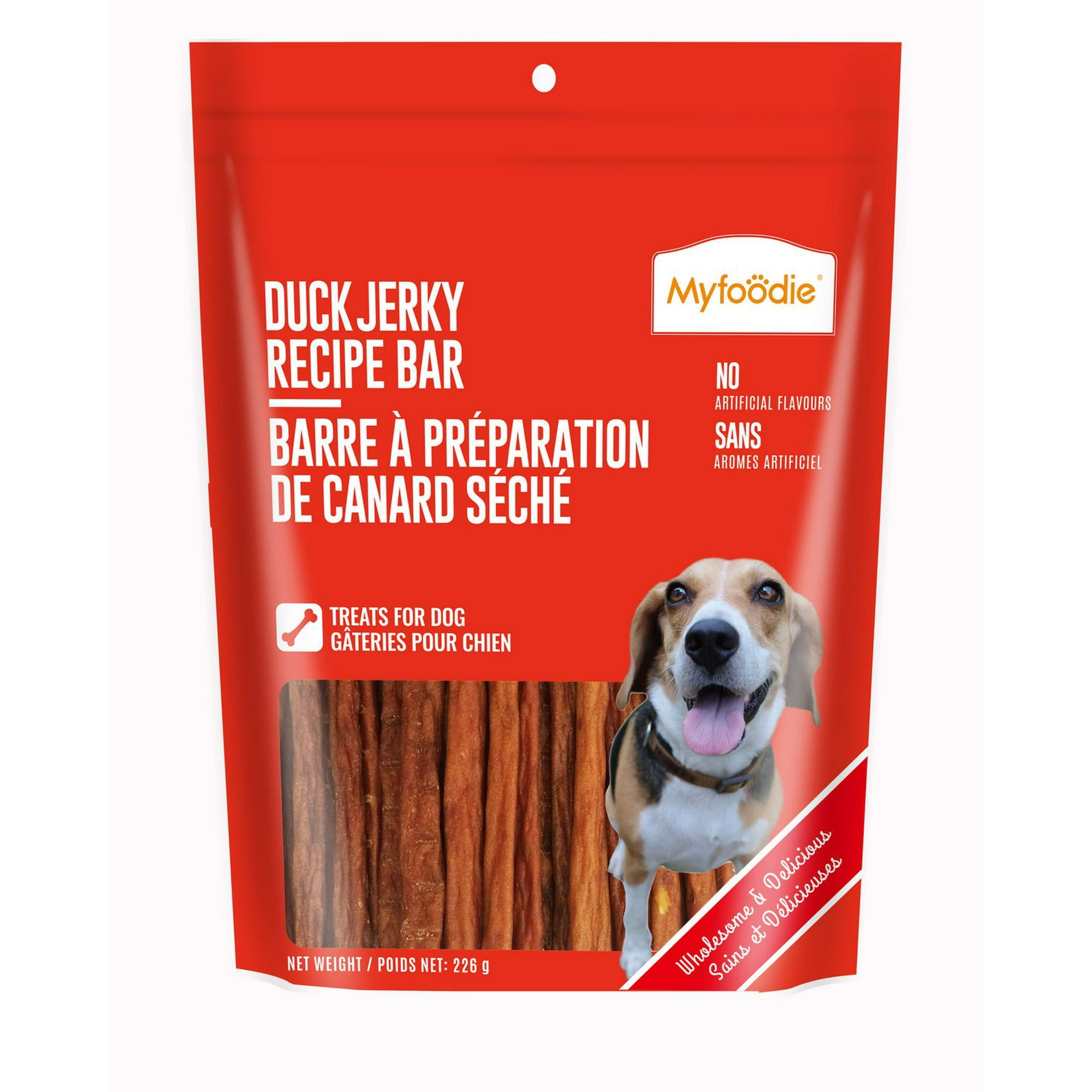 Myfoodie Duck Jerky Recipe Bar Dog Treats, 226 g 