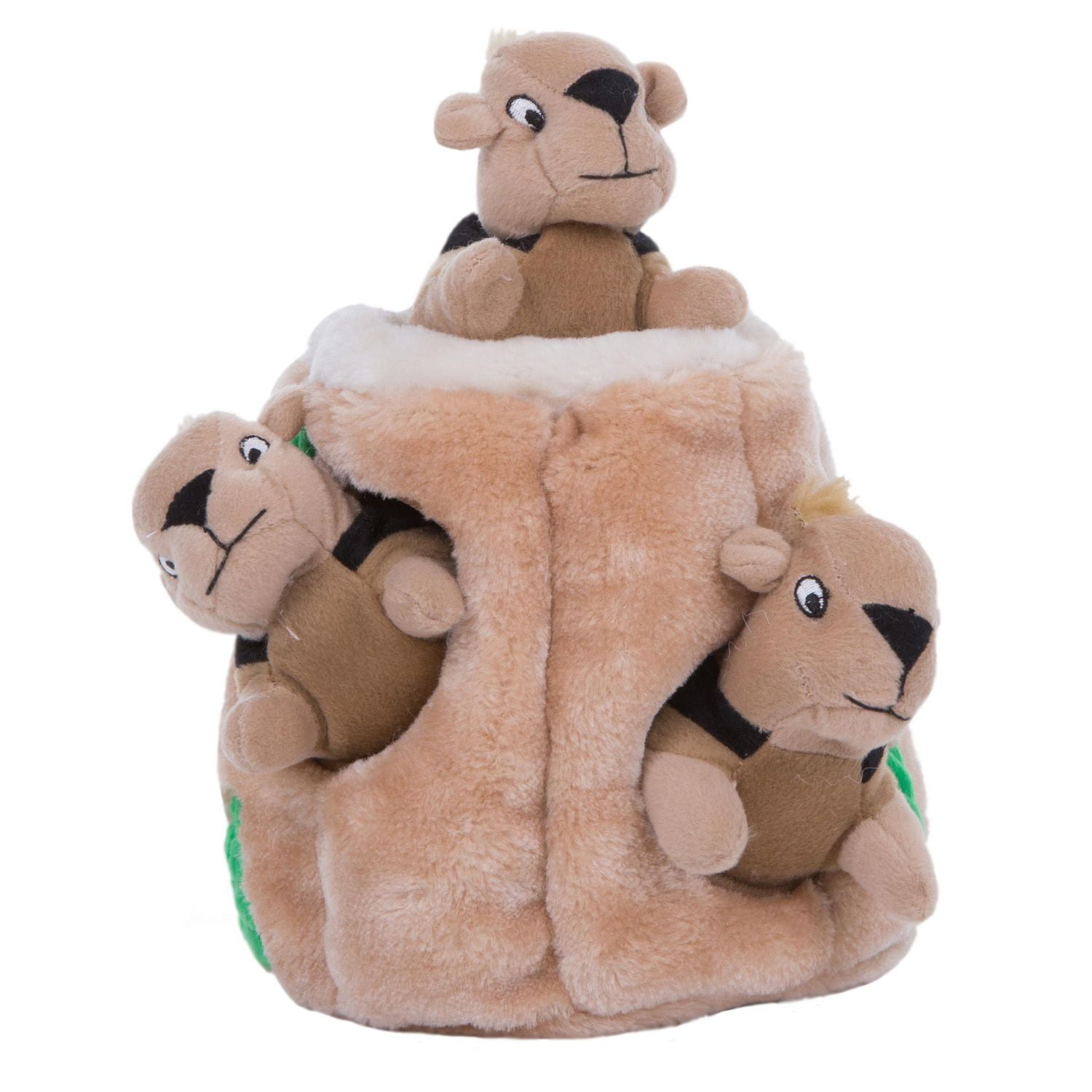 Dog toy tree trunk with squirrels best sale