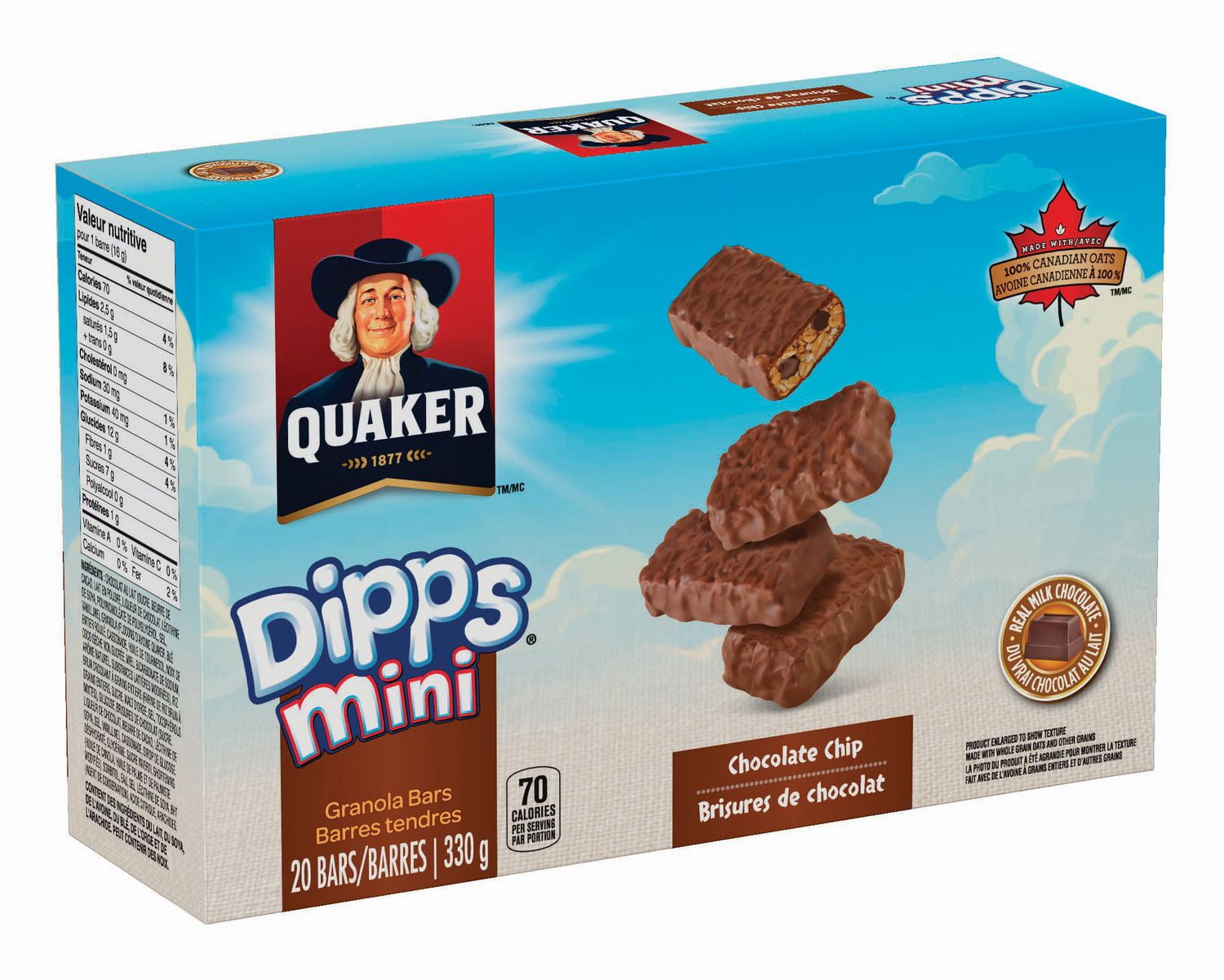 Quaker Dipps Mini Chocolate Chip Granola Bars Walmart Canada