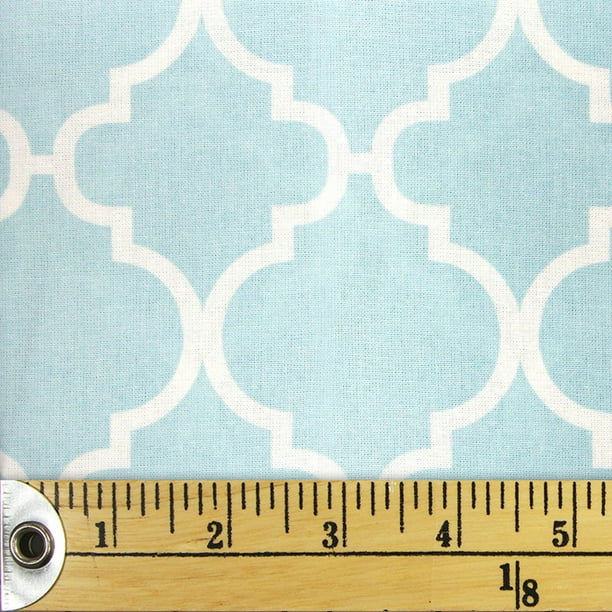 Tissu pré-coupé Fat Quarter de Fabric Creations à motif de trèfle turquoise