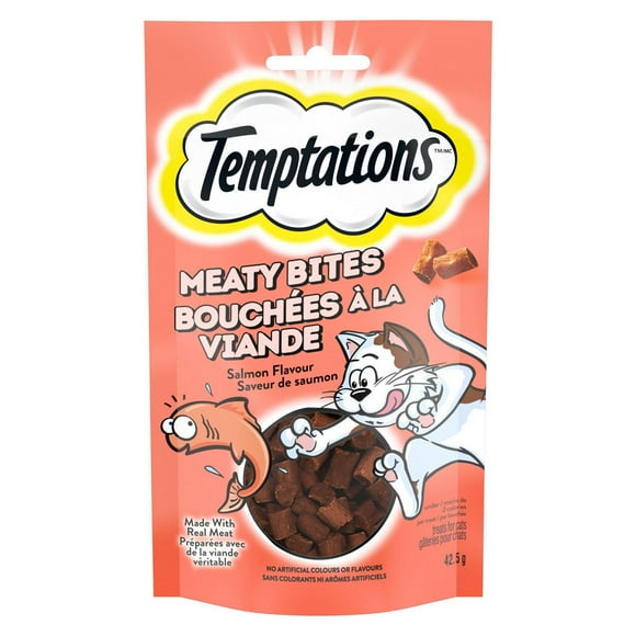 Temptations Meaty Bites Salmon Adult Cat Treats, 42.5g