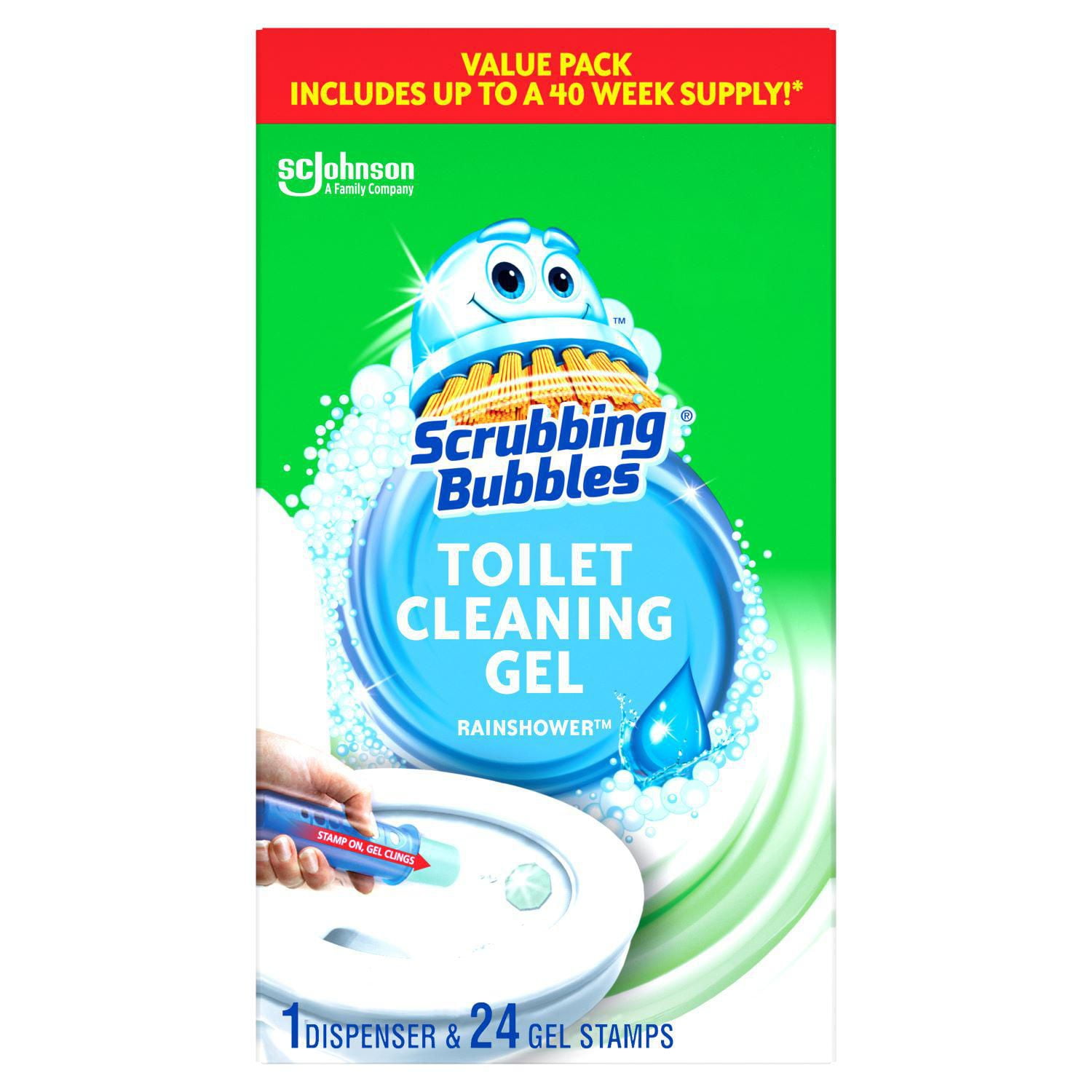 Scrubbing Bubbles Toilet Bowl Cleaner Fresh Gel Stamp