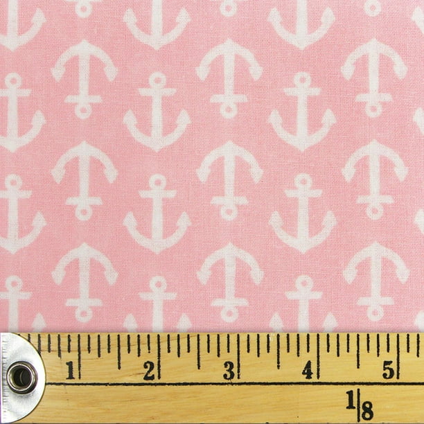 Tissu pré-coupé Fat Quarter de Fabric Creations à motif de patron rose clair