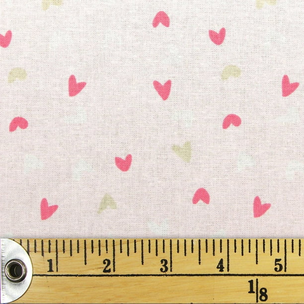 Tissu pré-coupé Fat Quarter de Fabric Creations à motif de nouveauté rose clair