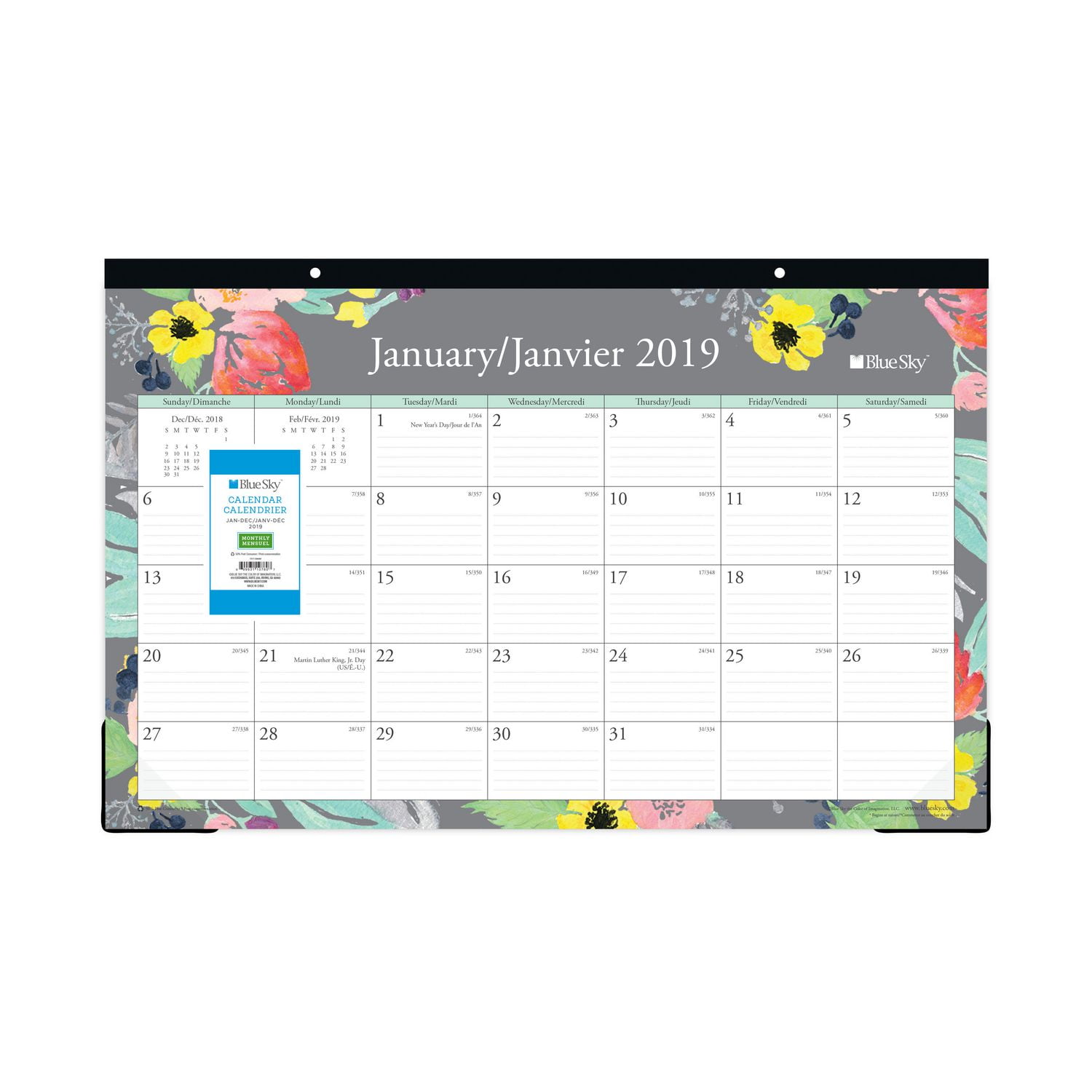 Blue Sky Monthly Desk Pad for 2019 Walmart Canada