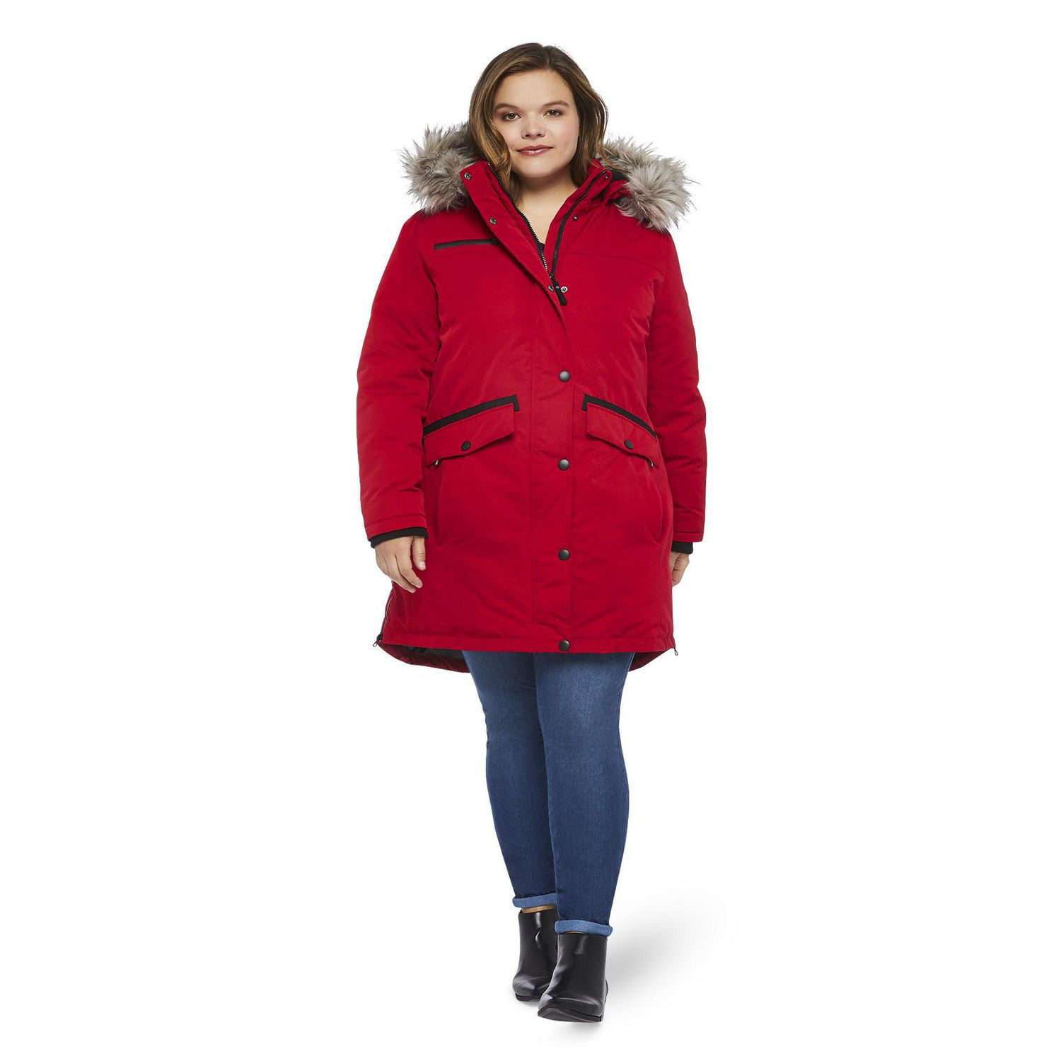  PENER Women's Winter Red Charming Thick Wool Jacket