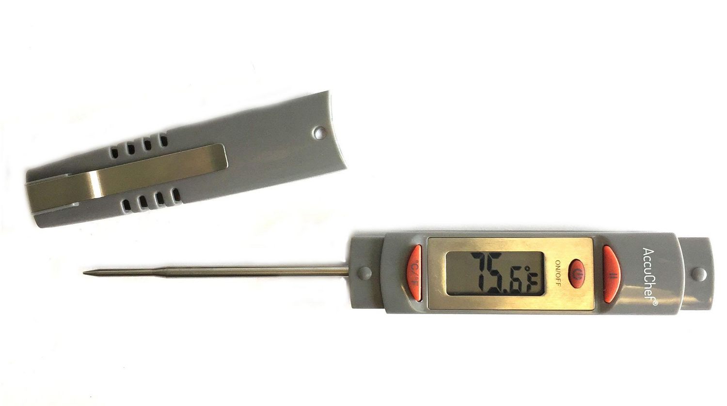 AccuChef digital rapid response thermometer registers in seconds