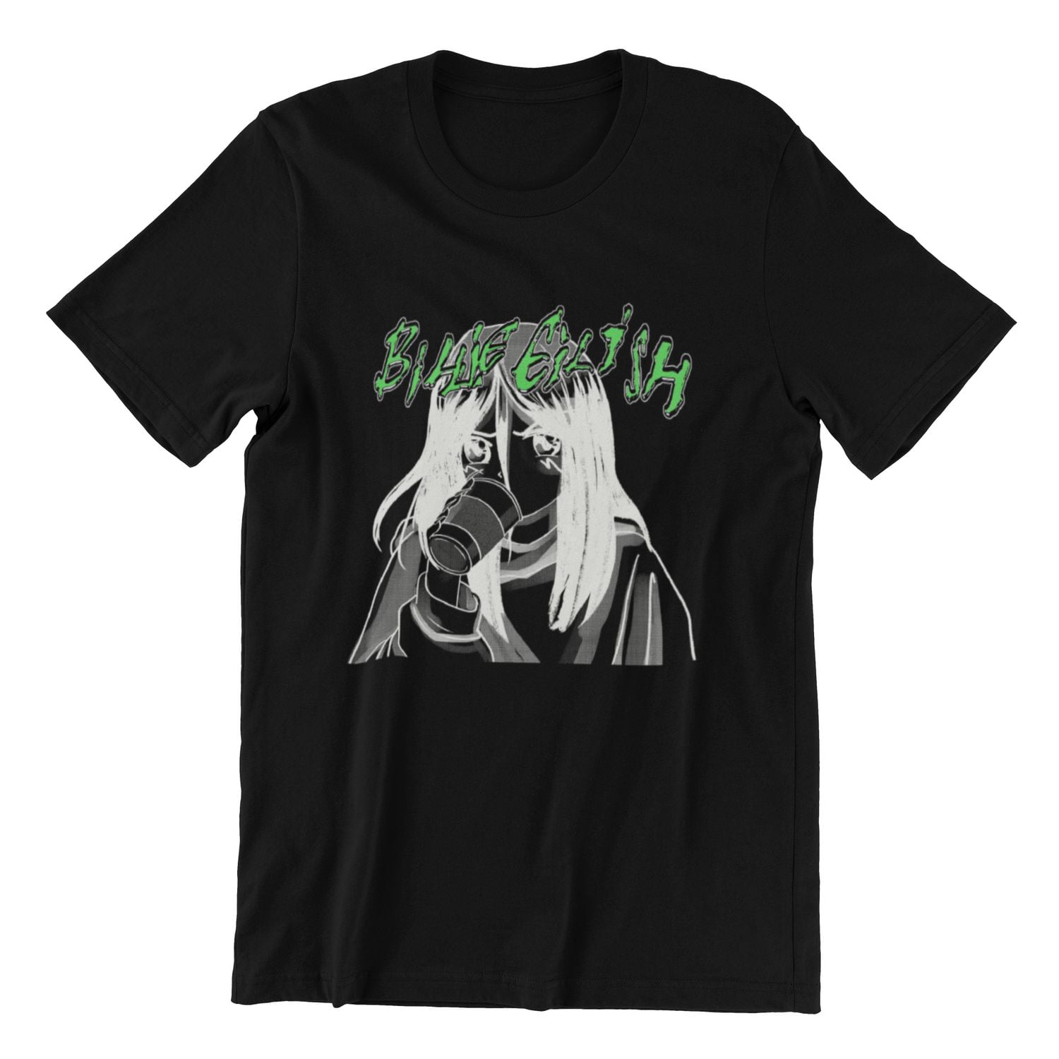 Billie Eilish Tee shirt femme. Ce t-shirt à manches courtes et col rond pour femme peut facilement être porté avec votre jean ou votre bas préféré et