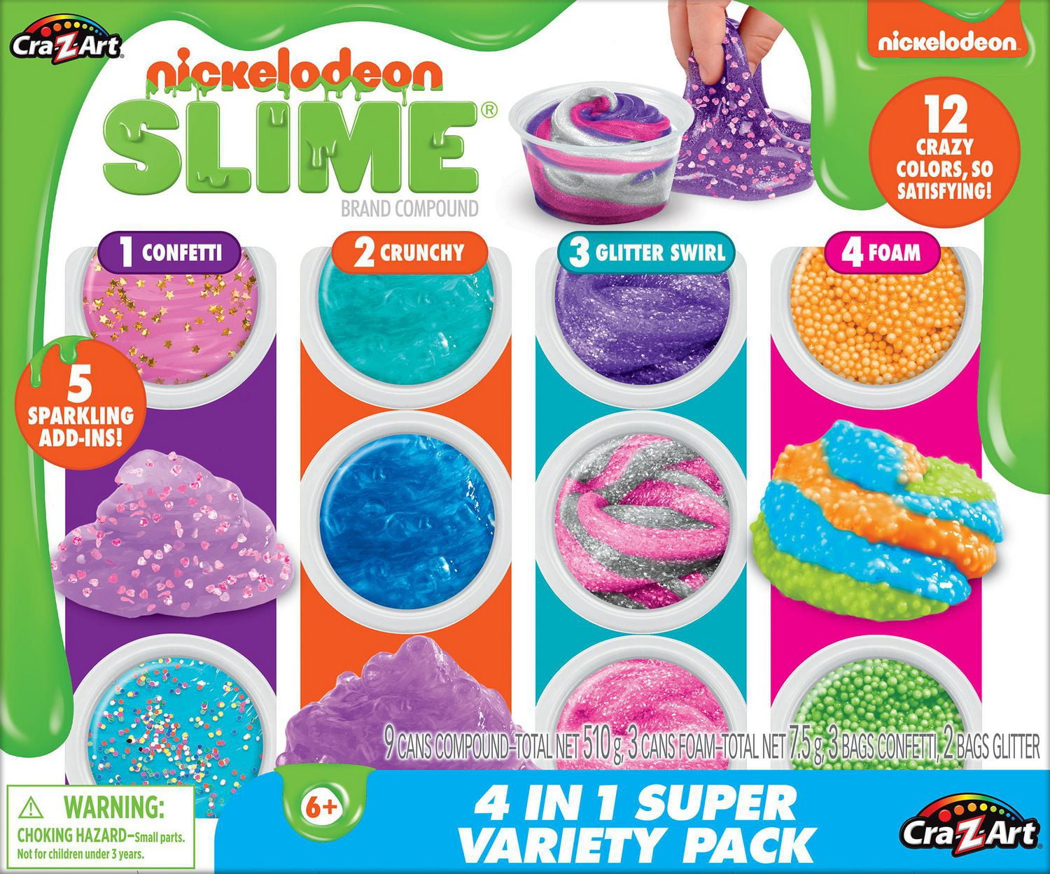 Nickelodeon Slime 4 In 1 Super Variety Pack - Walmart.ca