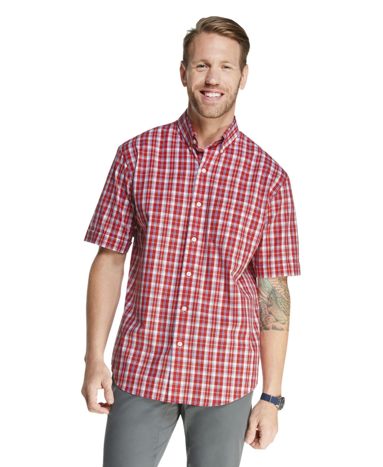Arrow Men's Hamilton Poplin Short-Sleeve Shirt | Walmart Canada