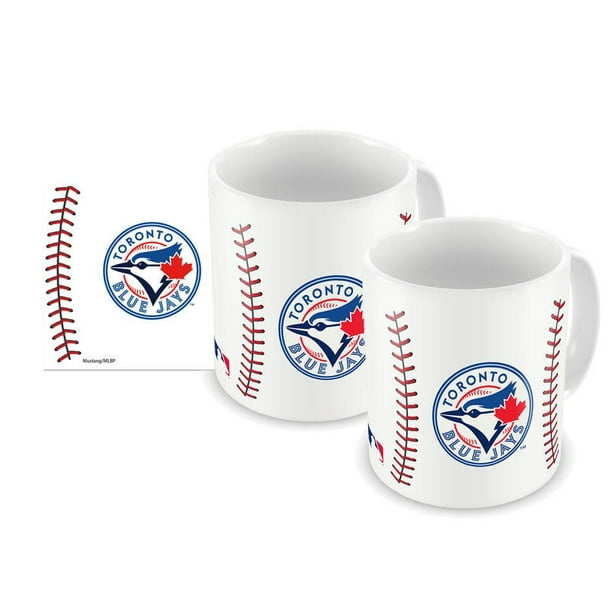 Ensemble de tasses blancs en céramique de 11 oz de baseball sublimé des Blue Jays de Toronto