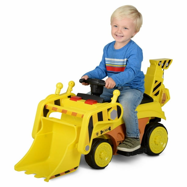 Mini-tracteur électrique porteur CAT 6V, 4 km/h, enfants, jaune, 3