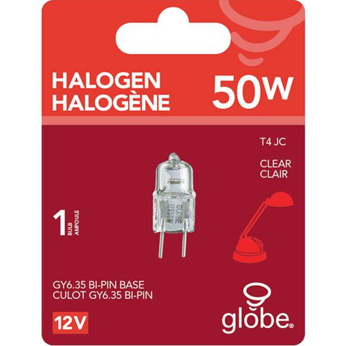 Ampoule halogène 50W T4 JC GY6.35 1cr