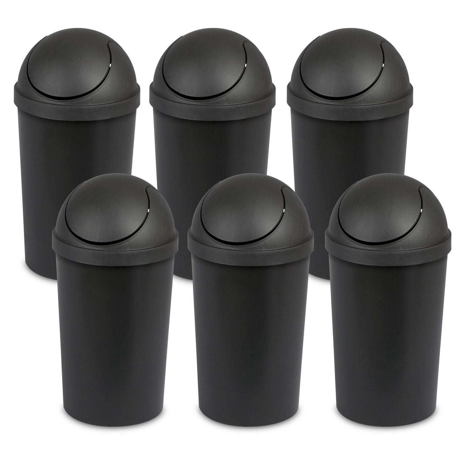 Sterilite 11.4 L Black Swing Top Wastebasket Walmart Canada
