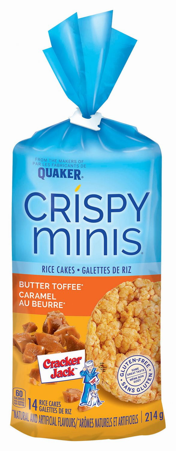 Quaker Crispy Minis Cracker Jack Butter Toffee Gluten Free Rice Cakes