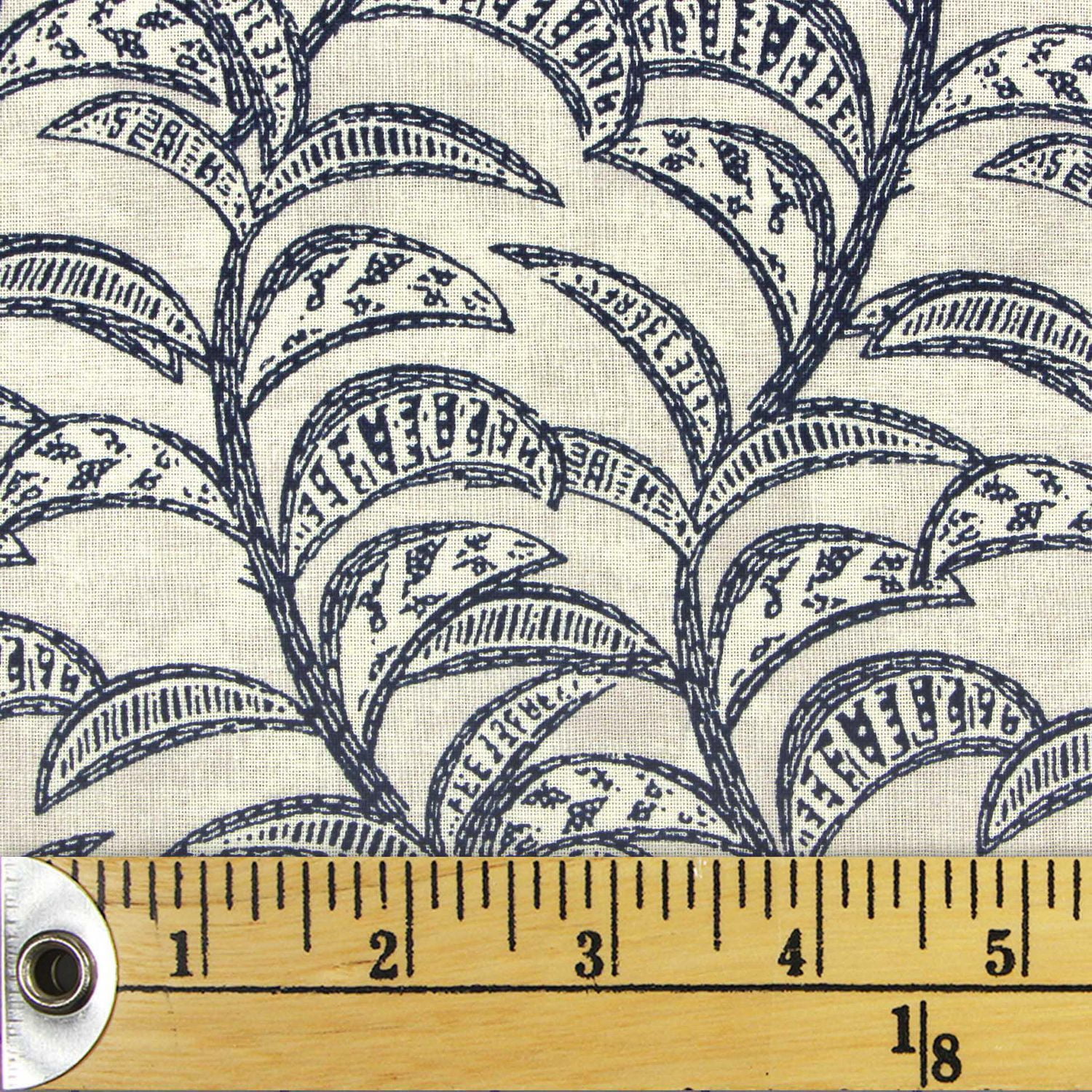 Fabric Creations Grey Leaves on Tan Fat Quarter PreCut Fabric
