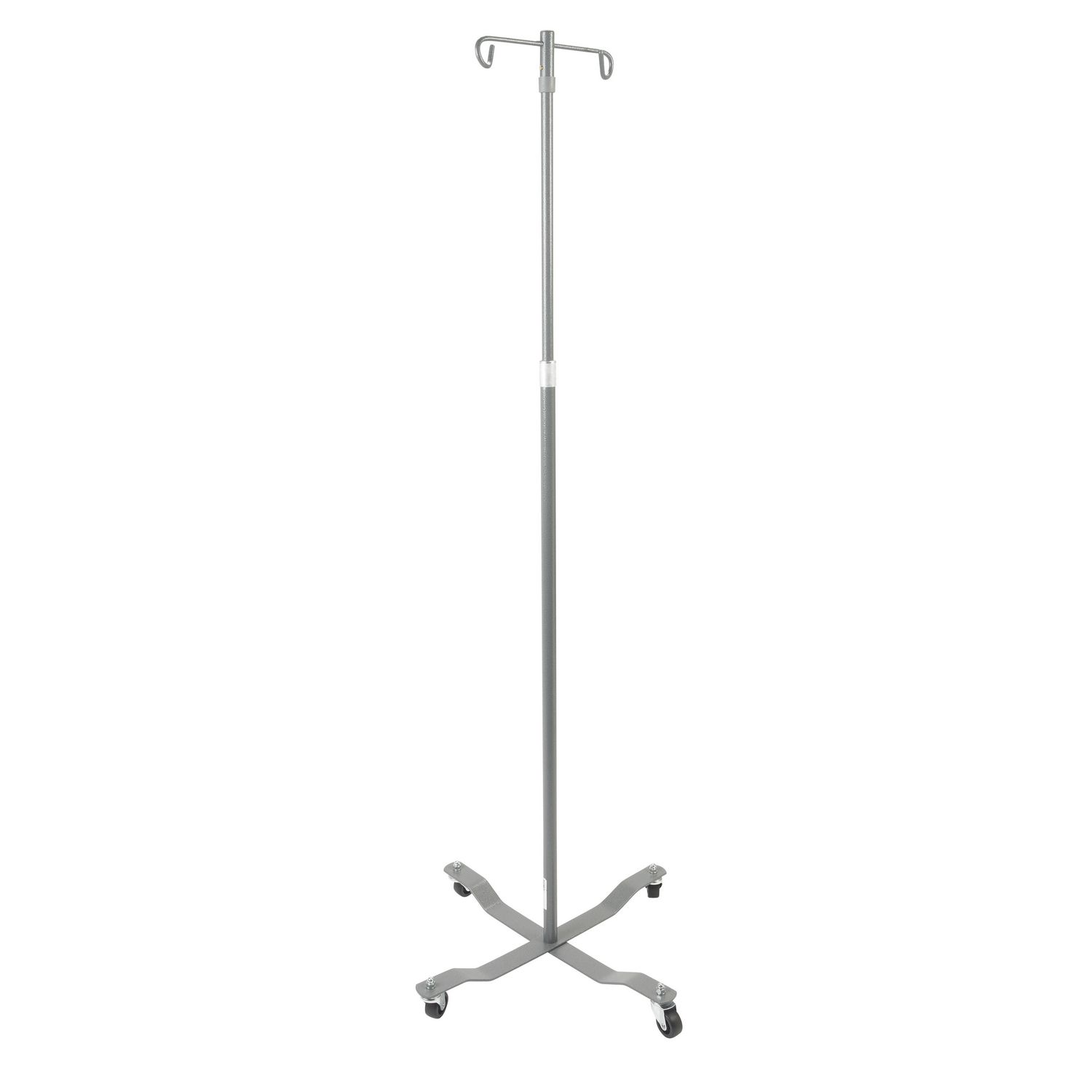Drive Medical Chrome Economy Removable Top I. V. Pole, 4 Hook Top