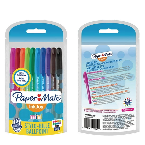 Stylos mini stick InkJoyMD de Paper MateMD, couleurs variées