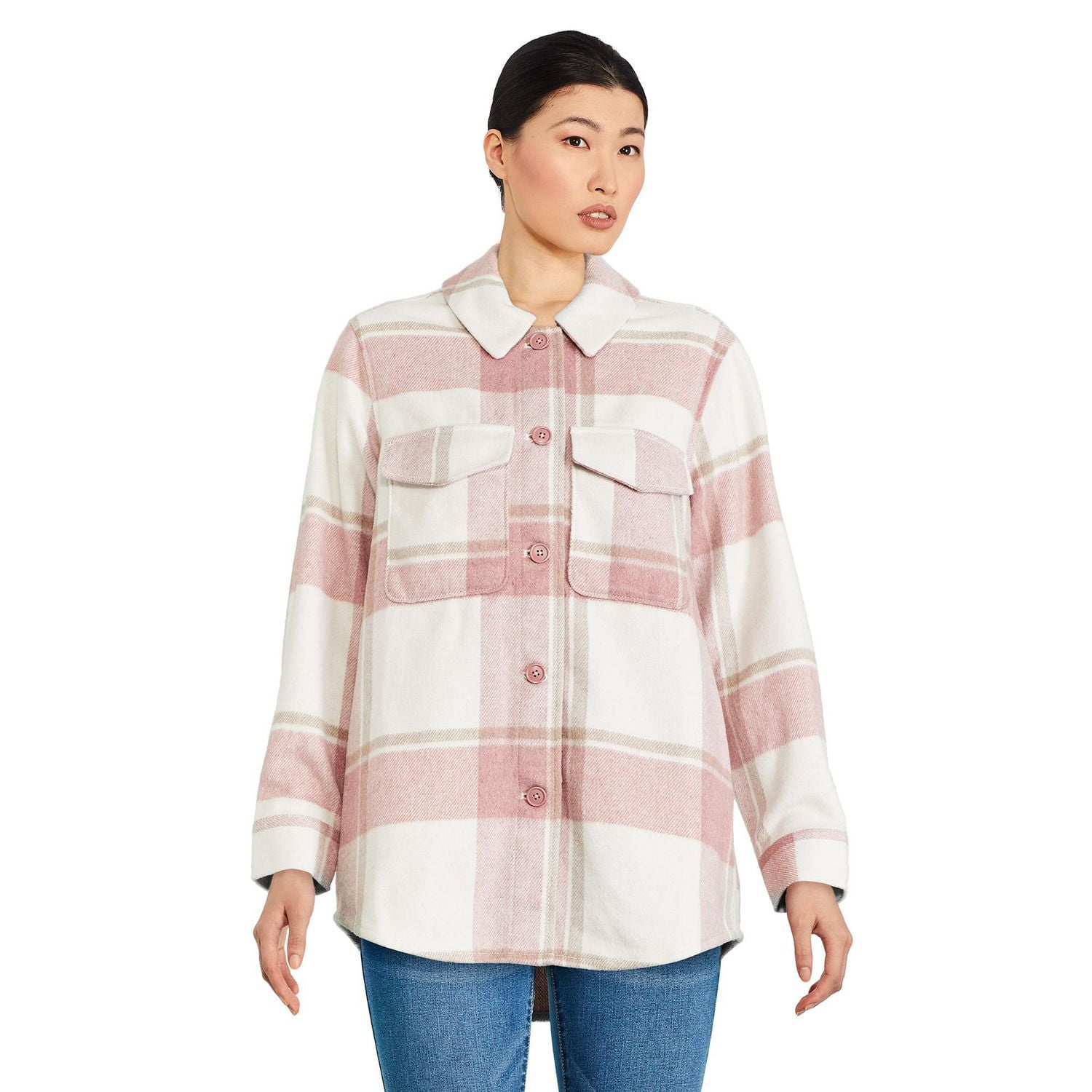 George Women's Brushed Plaid Shacket