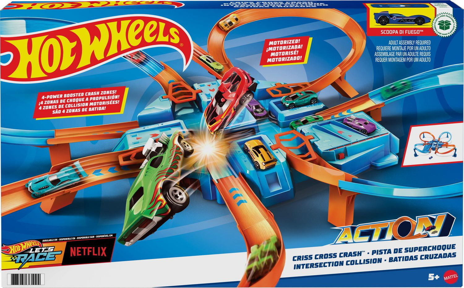 Hot Wheels Criss Cross Crash Track Set Walmart