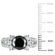Bague de fiançailles Miadora en diamant noir et blanc 2.63 ct T.W. en or blanc 14k – image 2 sur 4