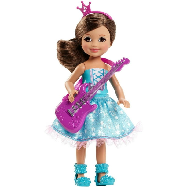 Barbie in Rock ‘N Royals – Poupée Chelsea Princesse bleue avec guitare