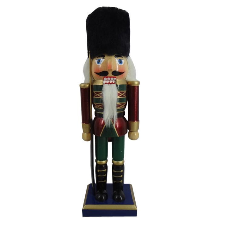 10" Christmas Wooden Nutcracker Burgundy/Green Walmart Canada
