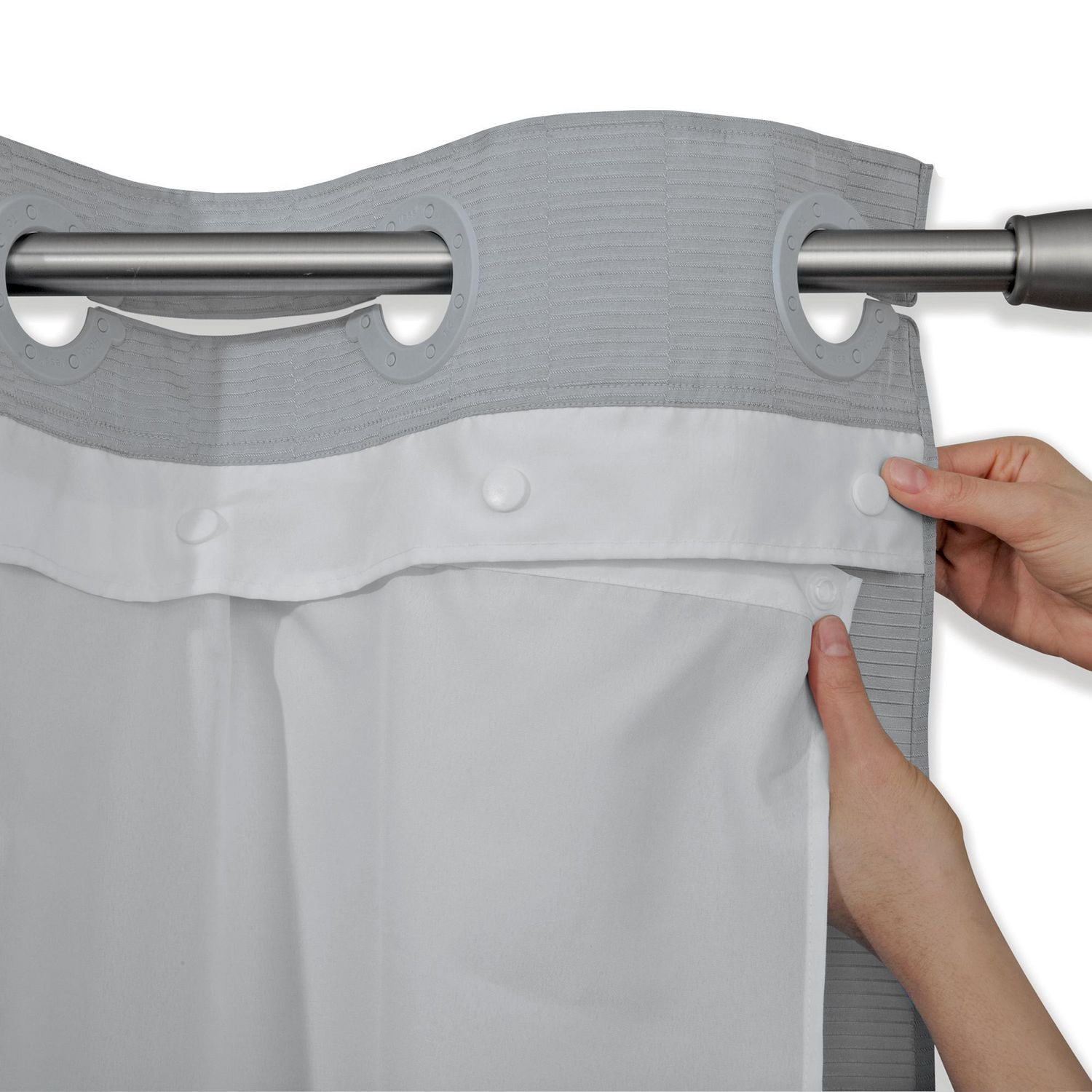 Hookless White Fabric Liner No Window Walmart Canada