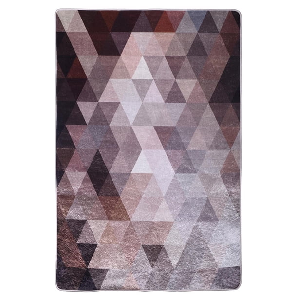 Caricia Home Nett Distressed Geometric Graphic Area Rug, Linen Beige ...