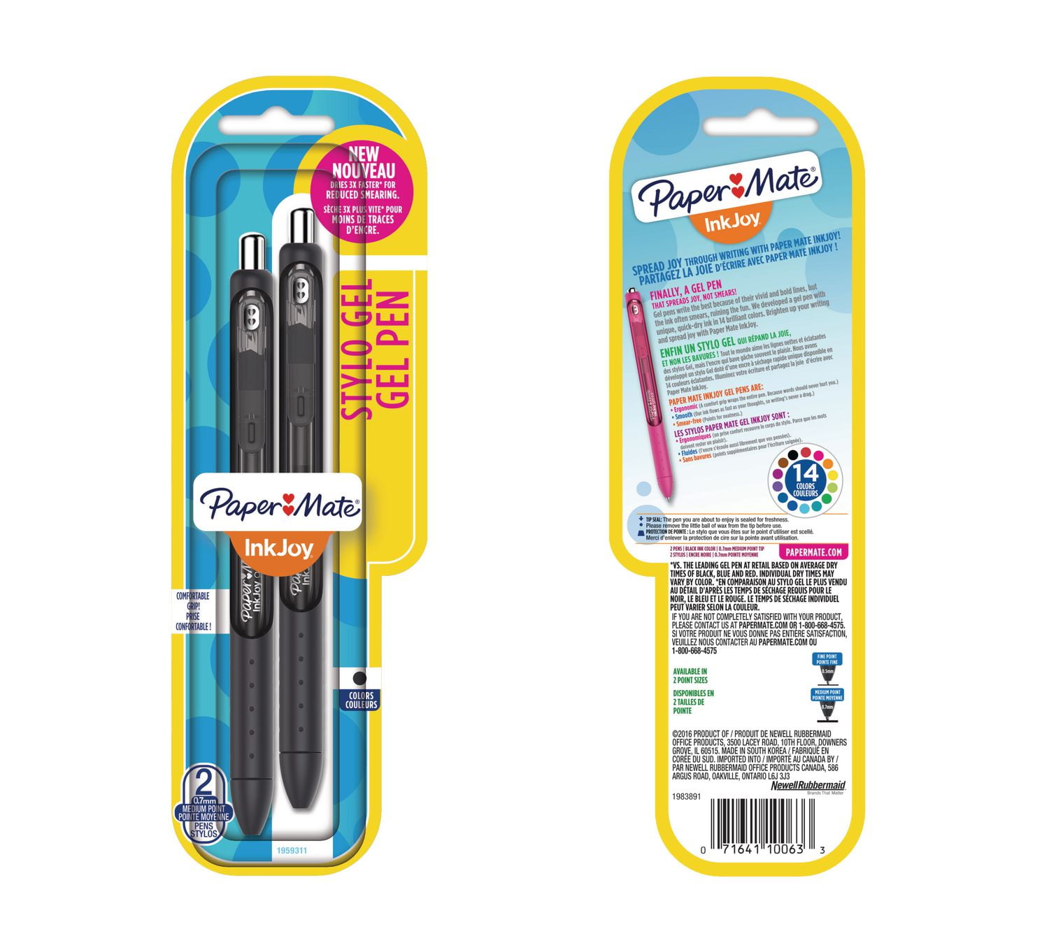 Paper Mate® InkJoy® Medium Point Black Gel Pens Walmart Canada