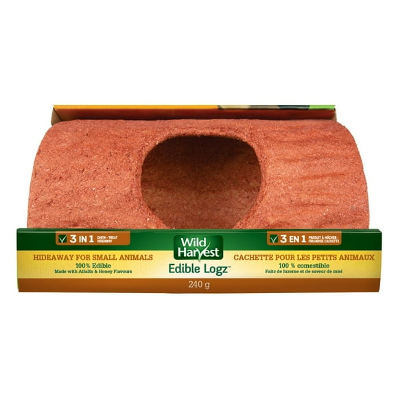 Wild Harvest Edible Logz Hideaway for Small Animals