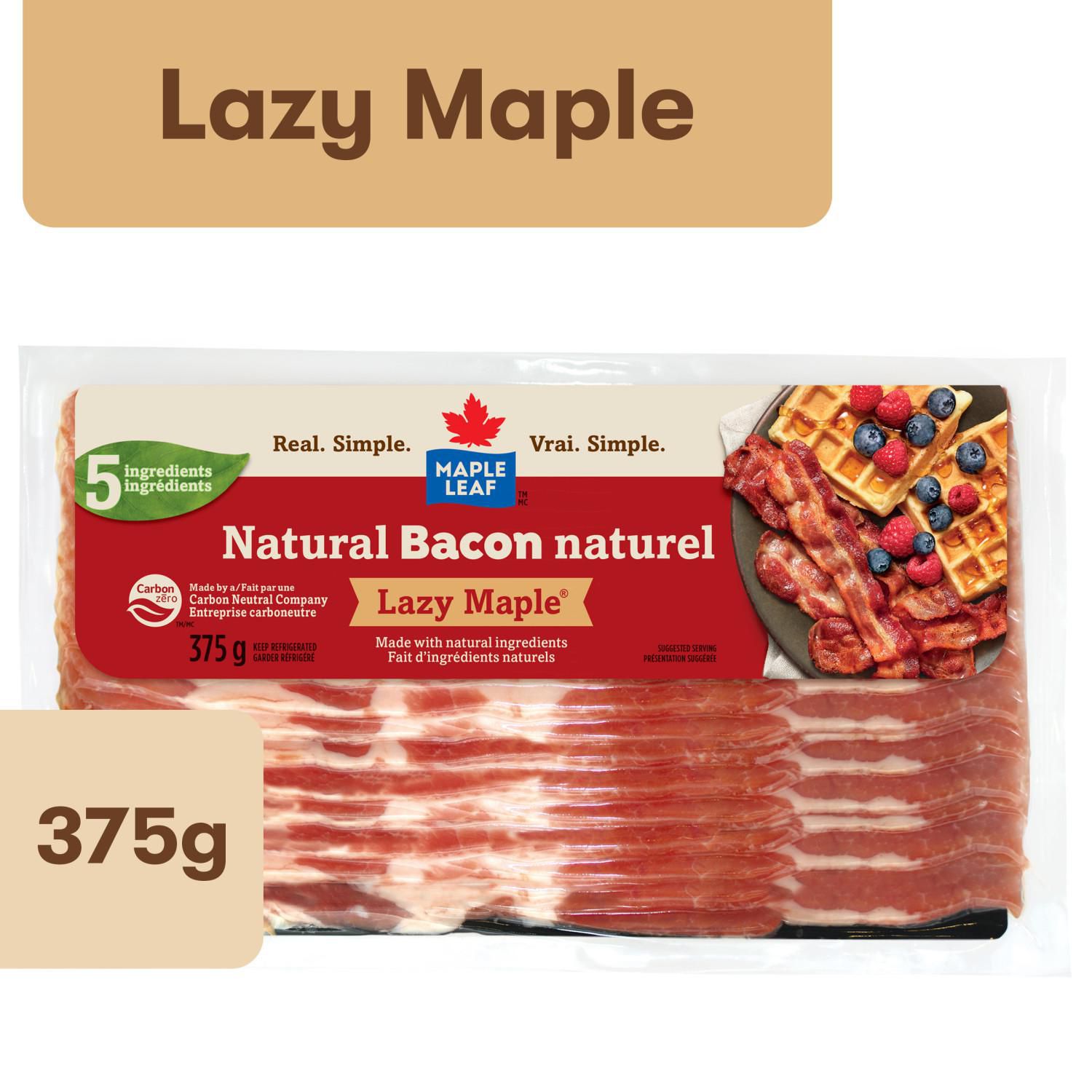 Bacon naturel Lazy Maple Maple Leaf 375 g