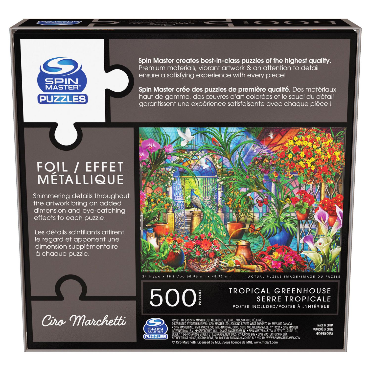 500 Piece Adult Jigsaw Puzzle with Foil Accents for Adults and