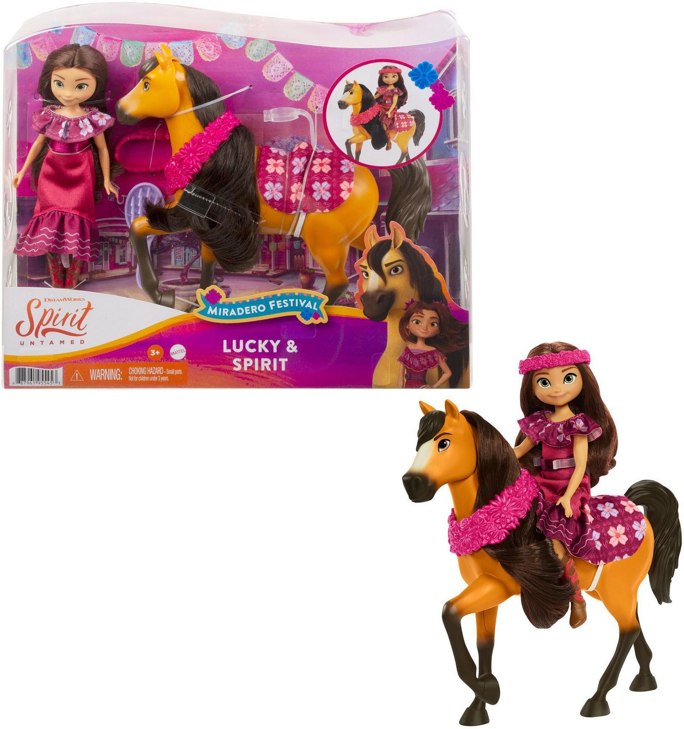 Spirit L'indomptable, coffret poupée Lucky et figurine cheval