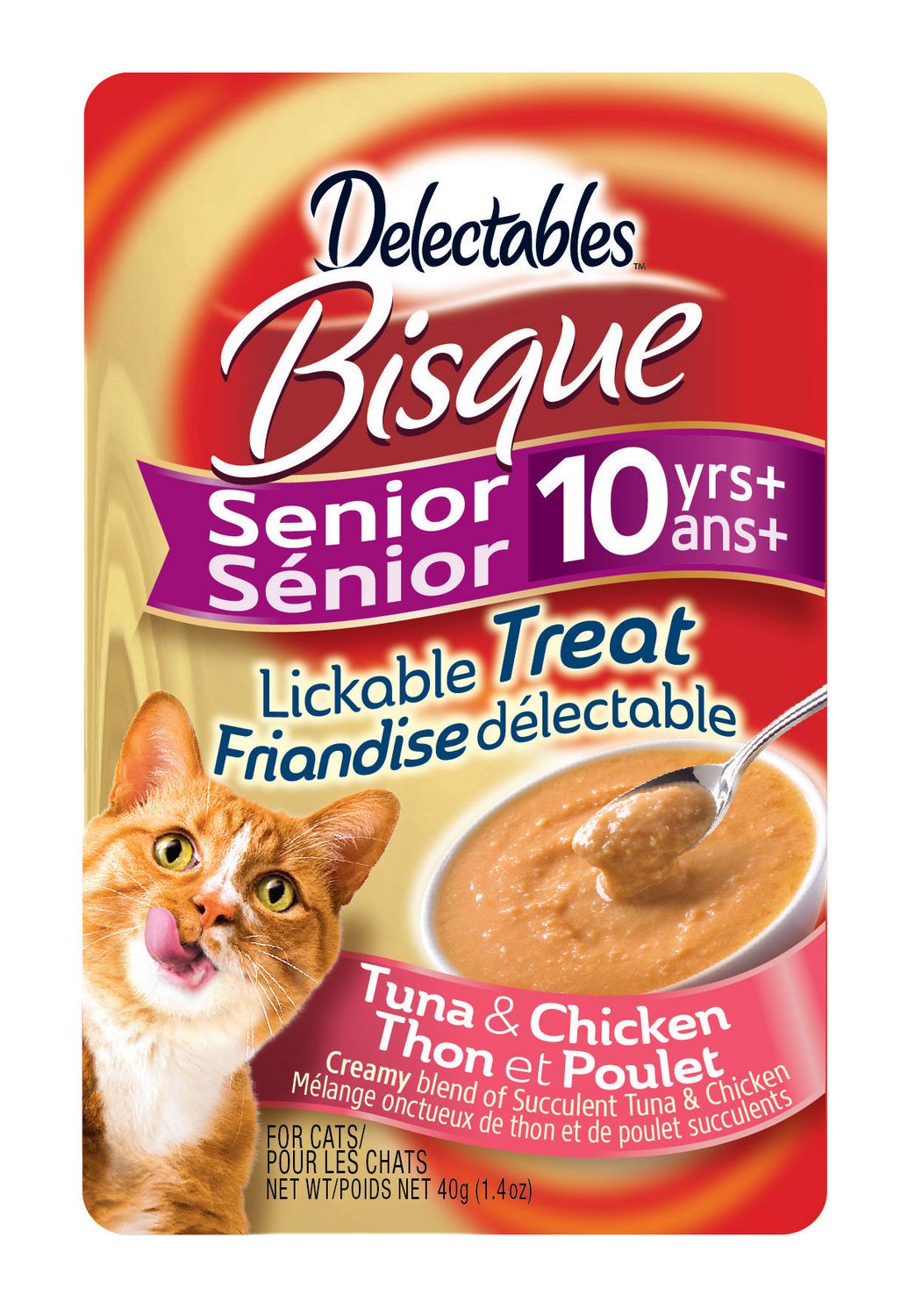 Hartz Delectables Bisque Senior 10 yrs+ Lickable CAT Treat Tuna