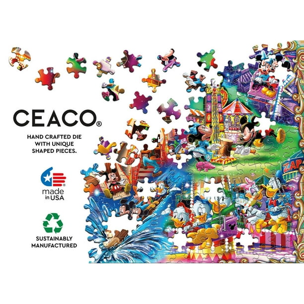 Ceaco - Disney - Mickey Mouse's Carnival - 2000 Piece Interlocking Jigsaw  Puzzle