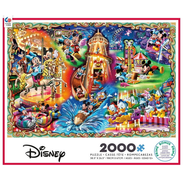 Ceaco - Disney - Mickey Mouse's Carnival - 2000 Piece Interlocking Jigsaw  Puzzle