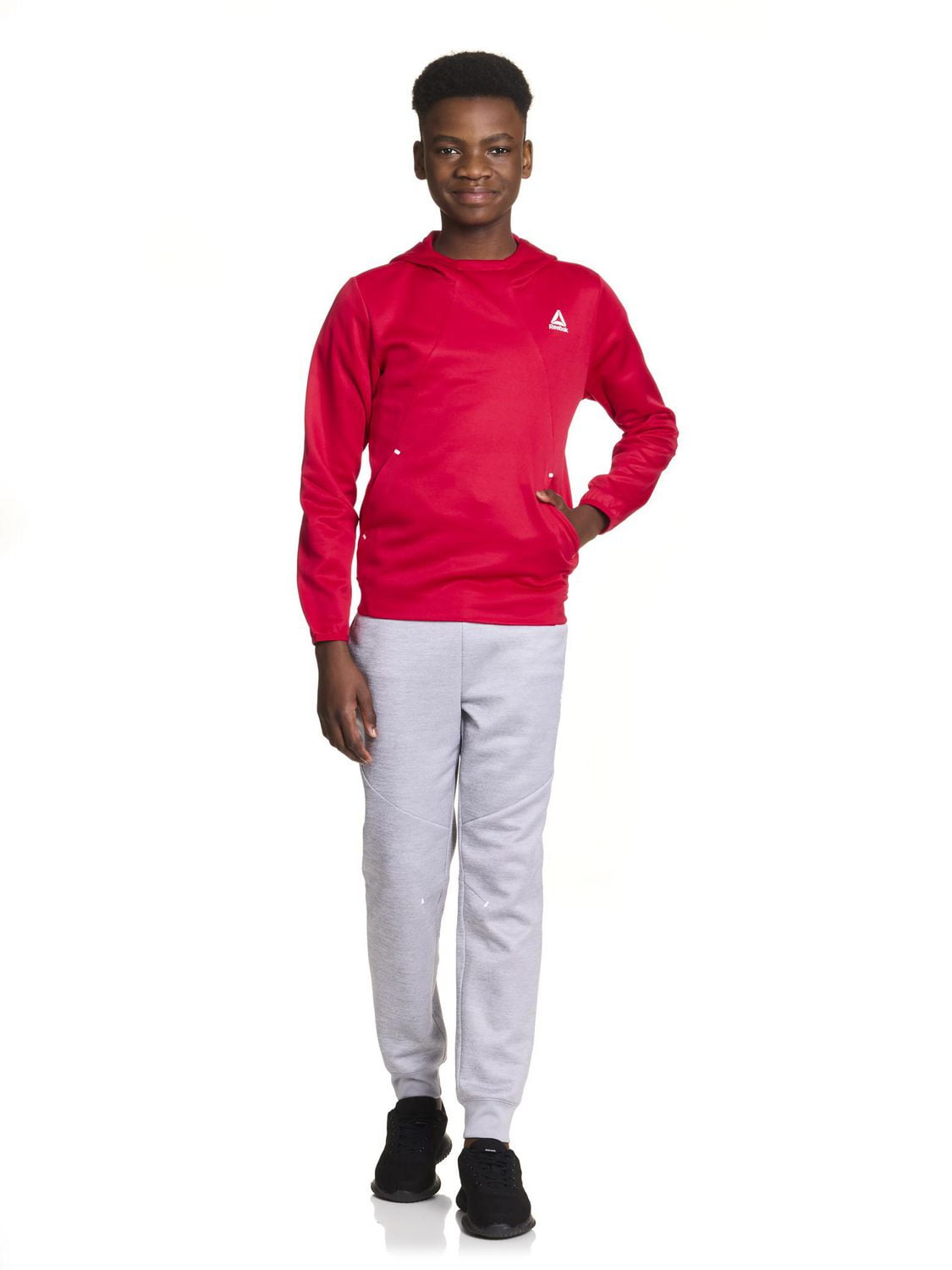 Reebok Boys Momentum Hoodie with Pockets, Sizes 4-18