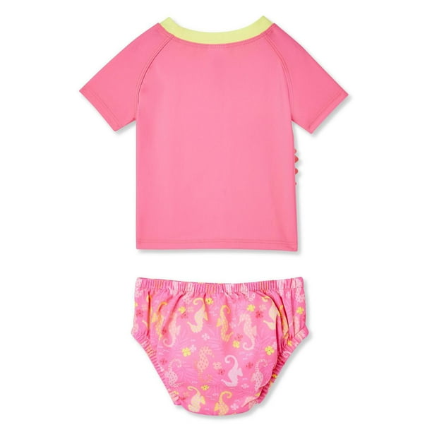 George Baby Girls' Diaper Bottom Swim Set 