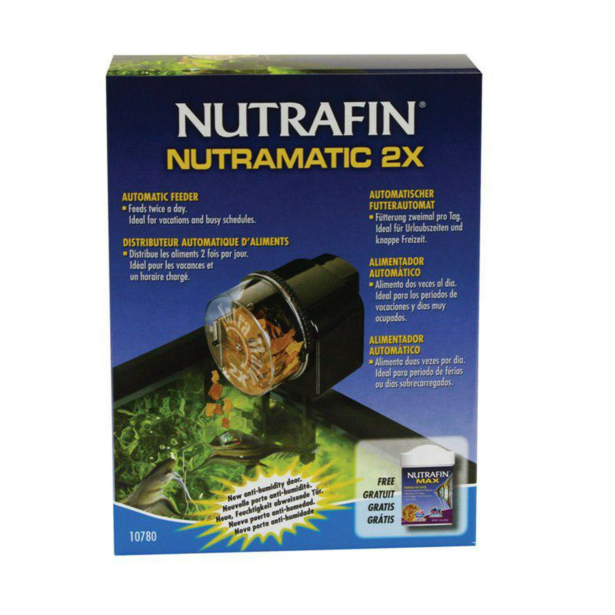 Nutrafin Nutramatic 2X Automatic Fish Food Feeder, Battery operated 