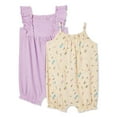 thumbnail image 1 of George Baby Girls' Romper 2-Pack, 1 of 1