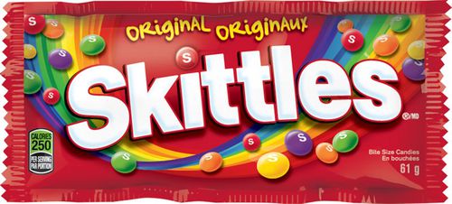Bonbons à mâcher Skittles Originaux, saveur de fruits originale, format individuel, 61 g