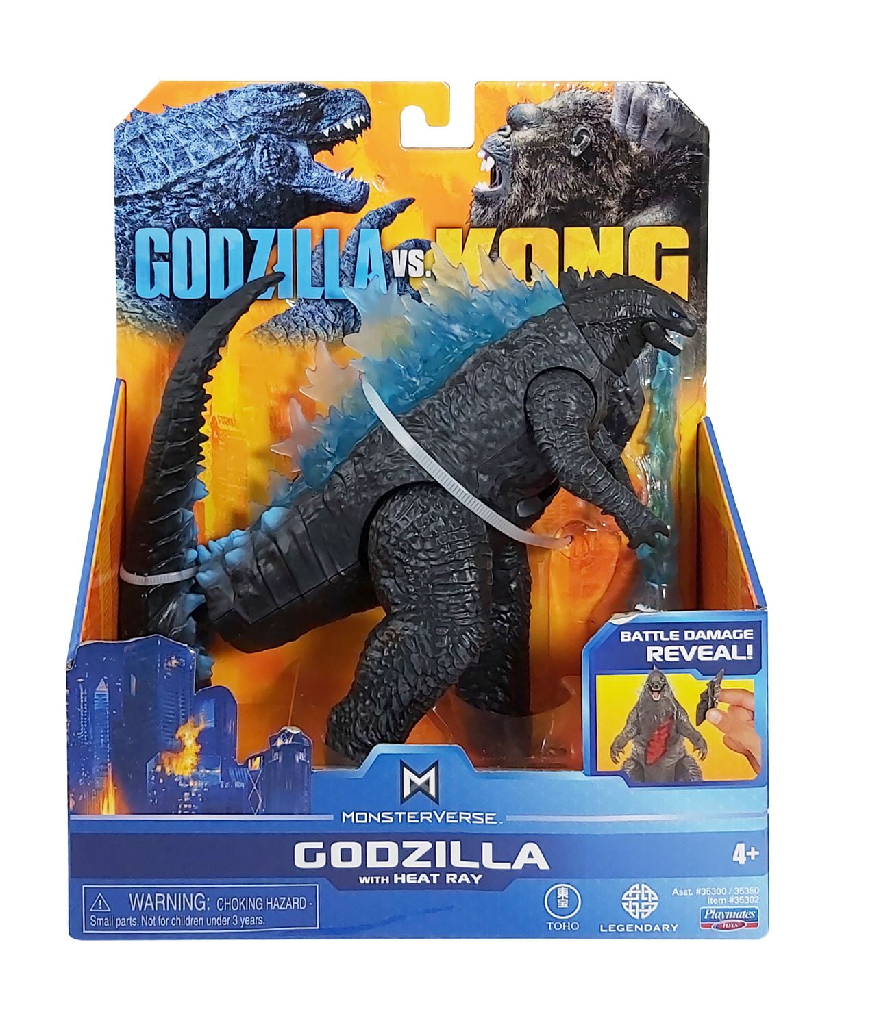 Monsterverse Godzilla vs. Kong Godzilla with Heat Ray Walmart